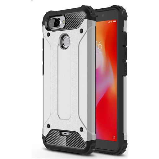 Mobigear Outdoor Xiaomi Redmi 6 Hoesje Hardcase Backcover Shockproof - Zilver