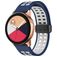 Mobigear Sport Plus Mag Siliconen Smartwatch Bandje Magneetsluiting - Universeel 22 mm connector - Wit / Donkerblauw