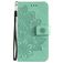 Mobigear Flowers OPPO A54 5G Hoesje Bookcase Portemonnee - Turquoise