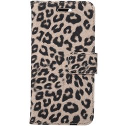 Mobigear Leopard iPhone SE (2022) Hoesje Bookcase Portemonnee - Geel