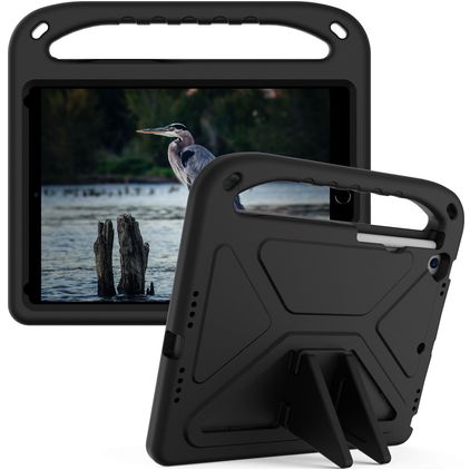 Mobigear AeroArmor iPad 8 (2020) Kinder Tablethoes met Handvat + Stylus Houder - Zwart