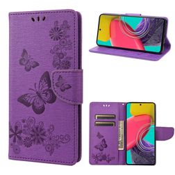 Mobigear Butterfly Samsung Galaxy M53 Hoesje Bookcase Portemonnee - Paars