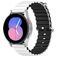 Mobigear Ocean Siliconen Smartwatch Bandje Gespsluiting - 22 mm - Zwart / Wit