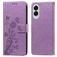 Mobigear Flowers Samsung Galaxy S25 Edge Hoesje Bookcase Portemonnee - Paars