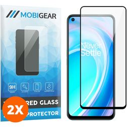 Mobigear Premium OnePlus Nord CE 2 Glazen Screenprotector - Case Friendly - Zwart (2-Pack)