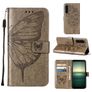 Mobigear Butterfly Sony Xperia 1 IV Hoesje Bookcase Portemonnee - Grijs