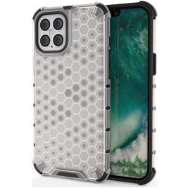 Mobigear Honeycomb Doorzichtig iPhone 12 Hoesje Hardcase Backcover Shockproof - Transparant
