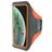 Mobiparts Comfort Fit Telefoonhouder Hardlopen iPhone XS Sport Hoesje Neopreen Sportarmband - Neon Orange