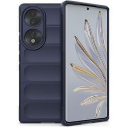 Mobigear Bumpy HONOR 70 Hoesje Flexibel TPU Backcover - Donkerblauw