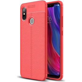 Mobigear Luxury Xiaomi Mi 8 Hoesje Flexibel TPU Backcover - Rood