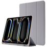 Mobigear Tri-Fold Gel iPad Pro 11 Inch (2024) Hoes TPU,Kunstleer Bookcase + Stylus Houder - Grijs