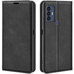 Mobigear Retro Slim TCL 30 SE Hoesje Bookcase Portemonnee - Zwart