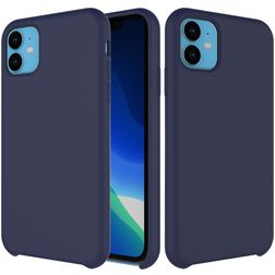 Mobigear Rubber Touch iPhone 11 Siliconen Hoesje Backcover - Marineblauw