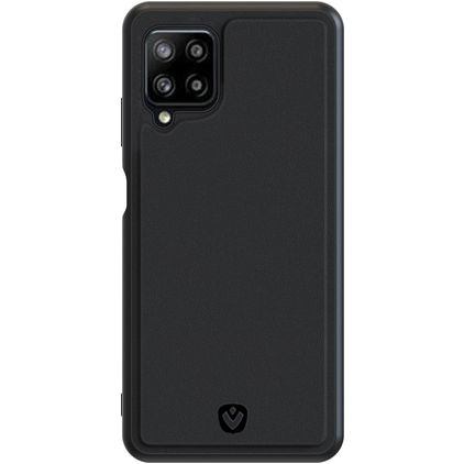 Valenta Snap Samsung Galaxy A12 Hoesje Echt Leer Backcover - Zwart