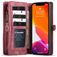 Caseme 008 iPhone 12 Hoesje Uitneembare 2in1 Bookcase Portemonnee - Rood