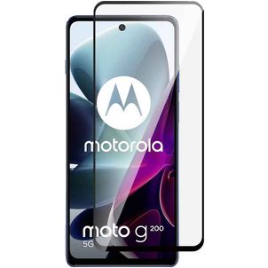 Mobigear Premium Motorola Moto G200 5G Glazen Screenprotector - Case Friendly - Zwart