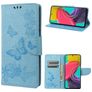 Mobigear Butterfly Samsung Galaxy M53 Hoesje Bookcase Portemonnee - Blauw