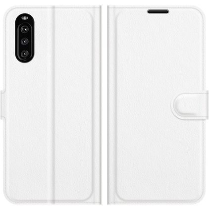 Mobigear Classic Sony Xperia 10 III Hoesje Bookcase Portemonnee - Wit