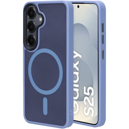 Mobiparts Hardcover Samsung Galaxy S25 MagSafe Hoesje Hardcase Backcover - Satin Light Blue