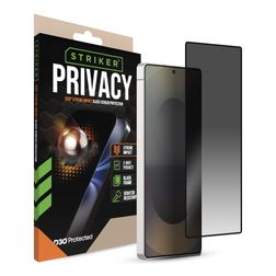 Striker Xtreme Impact Privacy Samsung Galaxy S25 Ultra Glazen Screenprotector Privacy - Case Friendly - Zwart
