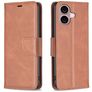 Mobigear Excellent iPhone 16 Hoesje Bookcase Portemonnee - Bruin