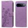 Mobigear Flowers Google Pixel 11 Pro XL Hoesje Bookcase Portemonnee - Paars