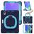 Mobigear RingGuard iPad Mini 7 (2024) Hoes Hard Kunststof,Siliconen Backcover + Stylus Houder + Schouderband + Standaard - Blauw