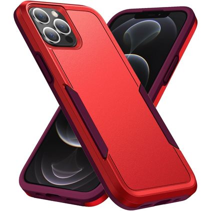 Mobigear Heavy Armor iPhone 14 Pro Max Hoesje Hardcase Backcover Shockproof - Rood