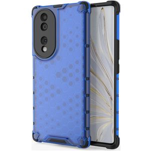 Mobigear Honeycomb HONOR 70 Hoesje Hardcase Backcover Shockproof - Blauw