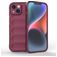 Mobigear Bumpy iPhone 15 Hoesje Flexibel TPU Backcover - Bordeaux Rood