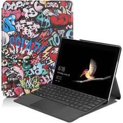 Mobigear Design Microsoft Surface Go 2 Hoes Bookcase - Graffiti