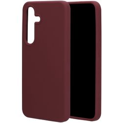 Mobiparts Samsung Galaxy S25 Siliconen Hoesje Backcover - Plum Red