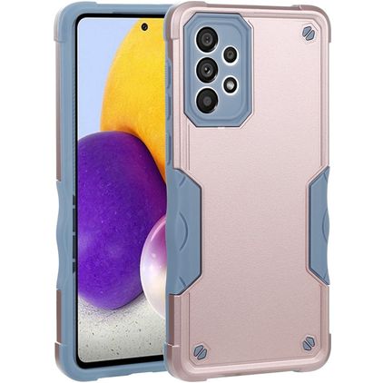 Mobigear Non-slip Armor Samsung Galaxy A73 Hoesje Hardcase Backcover Shockproof - Roségoud