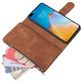Mobigear Zipper Huawei P40 Hoesje Bookcase Portemonnee - Bruin