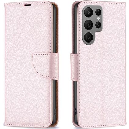 Mobigear Excellent Samsung Galaxy S23 Ultra Hoesje Bookcase Portemonnee - Roségoud