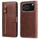 Mobigear Zipper iPhone 17 Pro Hoesje Bookcase Portemonnee - Bruin