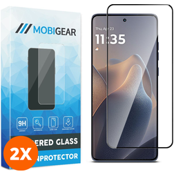 Mobigear Premium Motorola Edge 60 Fusion Glazen Screenprotector - Case Friendly - Zwart (2-Pack)