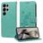 Mobigear Flowers Samsung Galaxy S25 Ultra Hoesje Bookcase Portemonnee - Groen