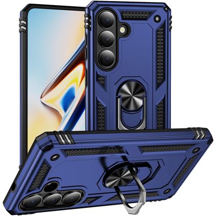 Mobigear Armor ring Samsung Galaxy S26 Hoesje Hardcase Backcover Shockproof met Ringhouder - Blauw