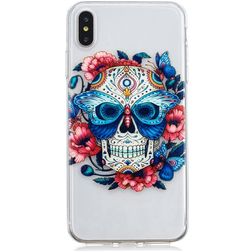 Mobigear Design iPhone XS Max Hoesje Flexibel TPU Backcover - Skull