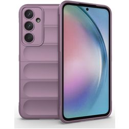 Mobigear Bumpy Samsung Galaxy A55 Hoesje Flexibel TPU Backcover - Paars