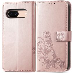 Mobigear Clover Google Pixel 8a Hoesje Bookcase Portemonnee - Roségoud