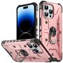 Mobigear Armor Ring iPhone 14 Pro Max Hoesje Hardcase Backcover Shockproof met Ringhouder - Roségoud