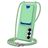 Mobigear Lanyard Card Samsung Galaxy S26 Plus Siliconen Hoesje met koord en Pasjeshouder - Groen