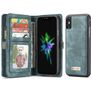 Caseme 008 iPhone XS Hoesje Uitneembare 2in1 Bookcase Portemonnee - Blauw