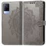 Mobigear Mandala Vivo V21 Hoesje Bookcase Portemonnee - Grijs