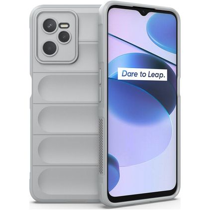 Mobigear Bumpy Realme C35 Hoesje Flexibel TPU Backcover - Grijs