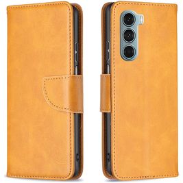 Mobigear Excellent Motorola Moto G200 5G Hoesje Bookcase Portemonnee - Cognac