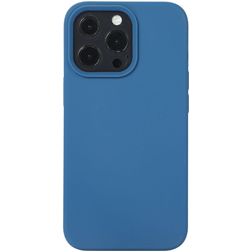 Mobigear Rubber Touch iPhone 14 Pro Siliconen Hoesje Backcover - Blauw
