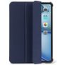 Decoded Textured Slim iPad Air 13 Inch (2024) Hoes Flexibel Siliconen Bookcase - Navy Peony